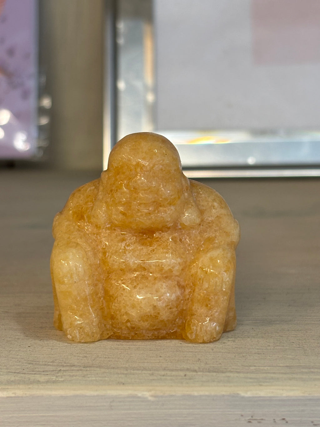 Orange Calcite Buddha