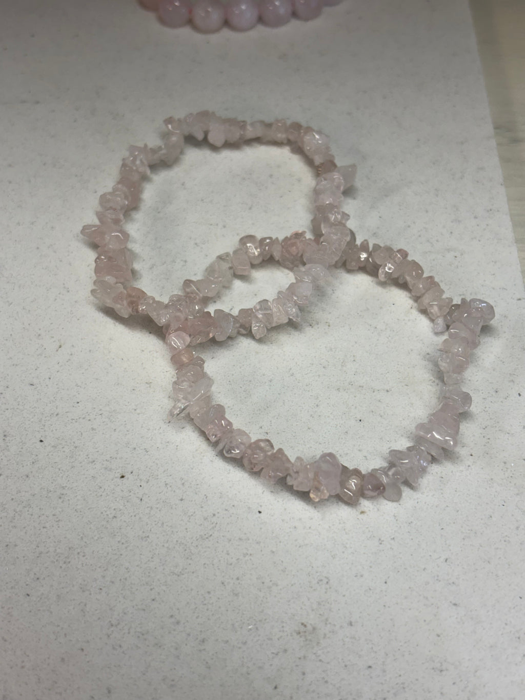 Rose Quartz Chip Bracelet