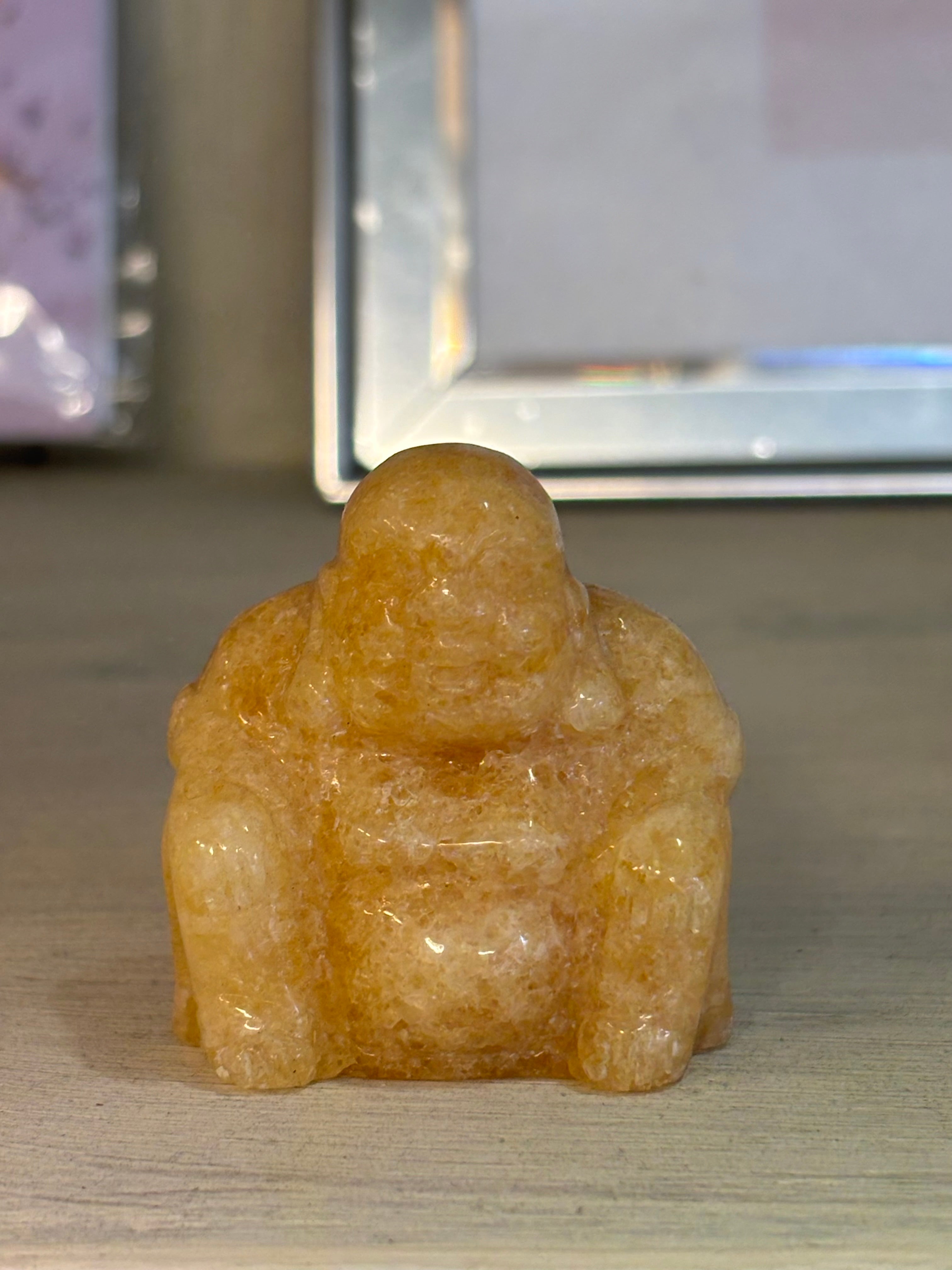 Orange Calcite Buddha