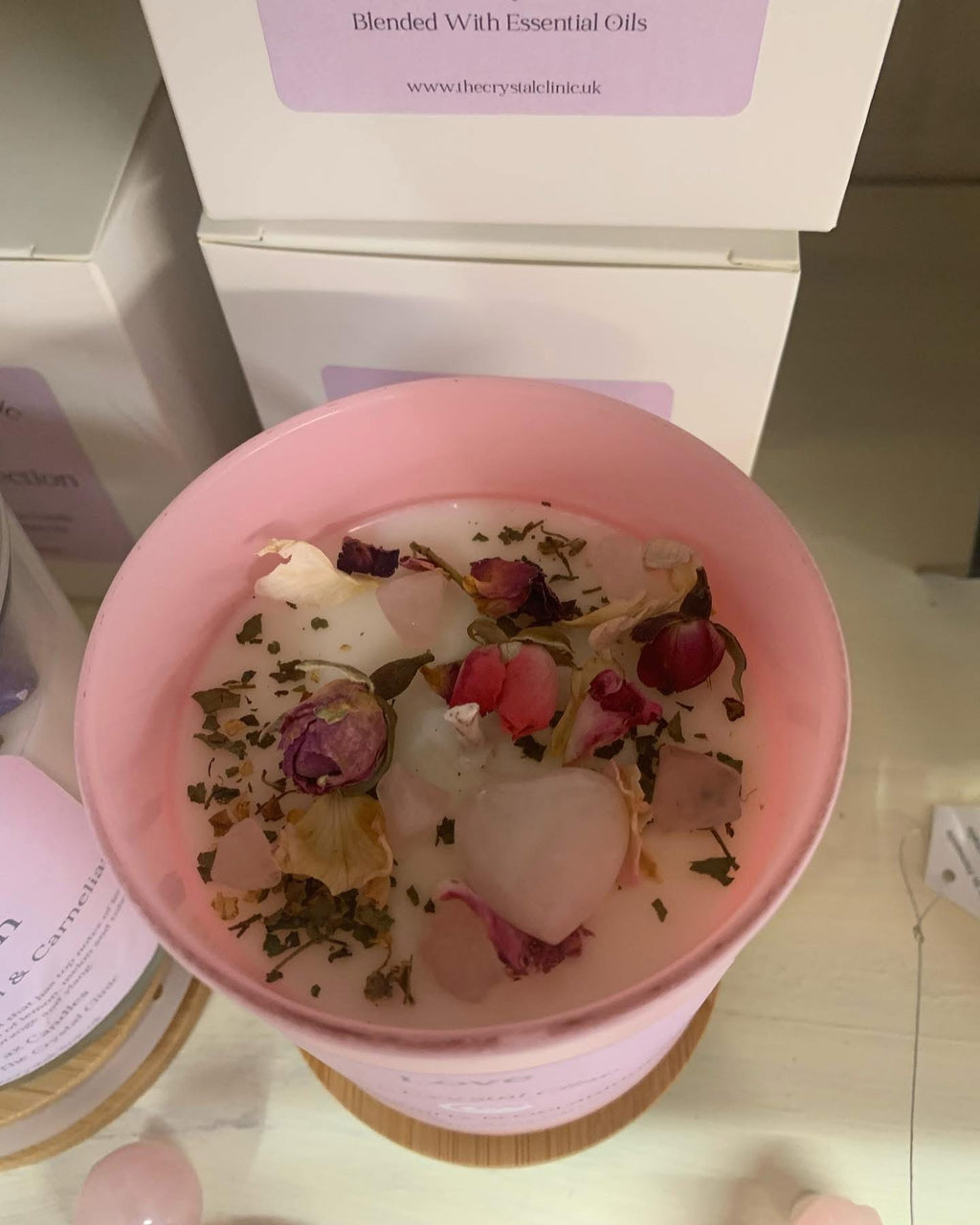 Rose Quartz & Rose Geranium Candle 30cl