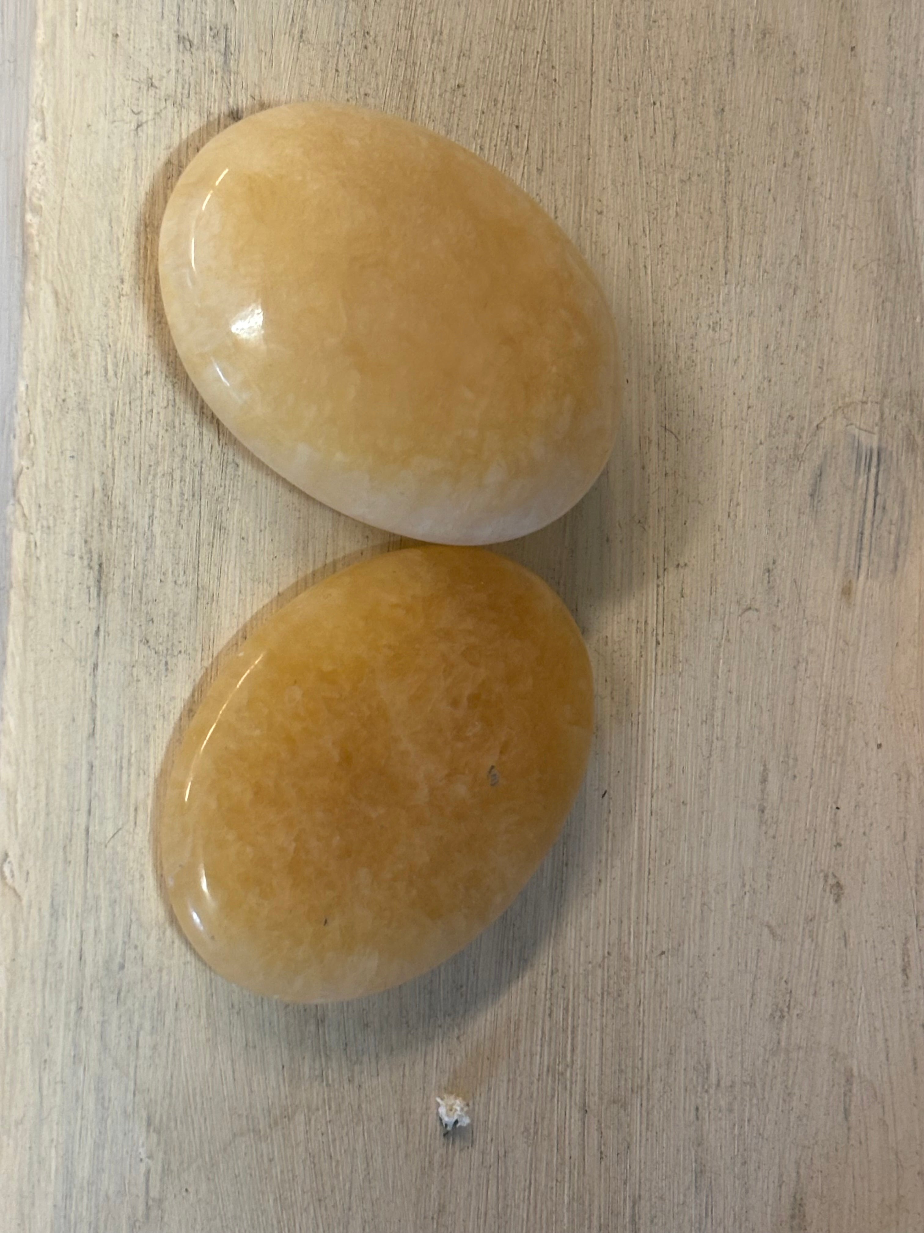Orange Calcite Palm Stone